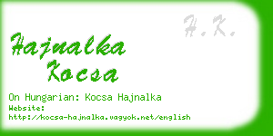 hajnalka kocsa business card